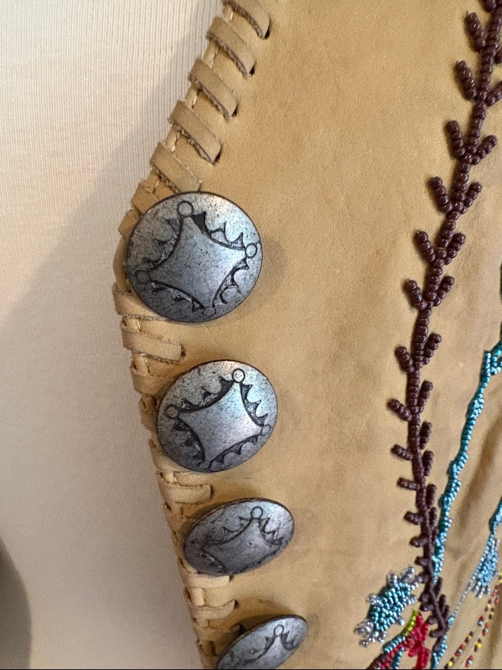 Double D Ranch Mustard Brown Suede Embroidered Western Vest - Picture 8 of 13